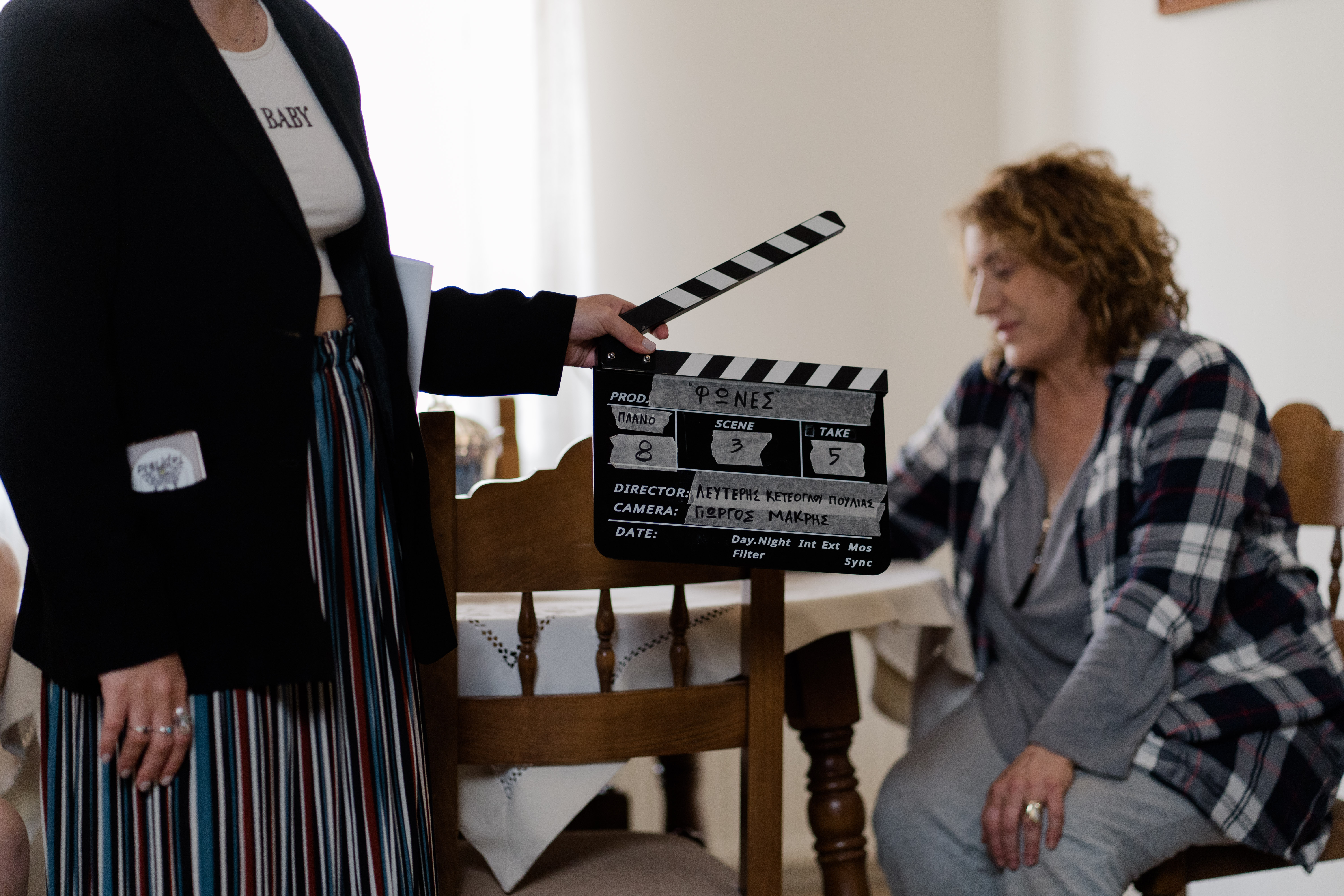 Behind the scenes production moment